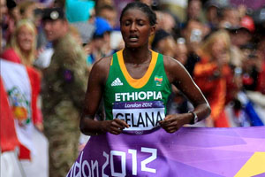 Tiki Gelana, noua campioan olimpic n proba de maraton
