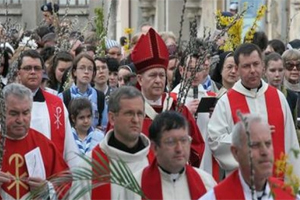 Procesiune de Florii organizat pe strzile Capitalei de Arhiepiscopia Romano-Catolic 