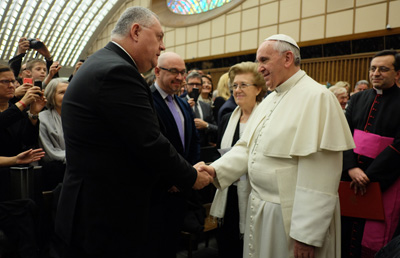 Preedintele director general al SRR, Ovidiu Miculescu, a fost primit n audien de Papa Francisc