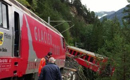 Elveţia: Accident feroviar provocat de o alunecare de teren, în apropiere de St. Moritz