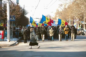 Aciuni de protest la Chiinu fa de apropierea Republicii Moldova de NATO