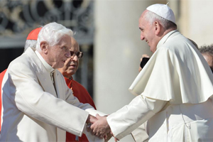 Papa Francisc I i Papa Emerit Ratzinger, mpreun pentru a celebra srbtoarea bunicilor
